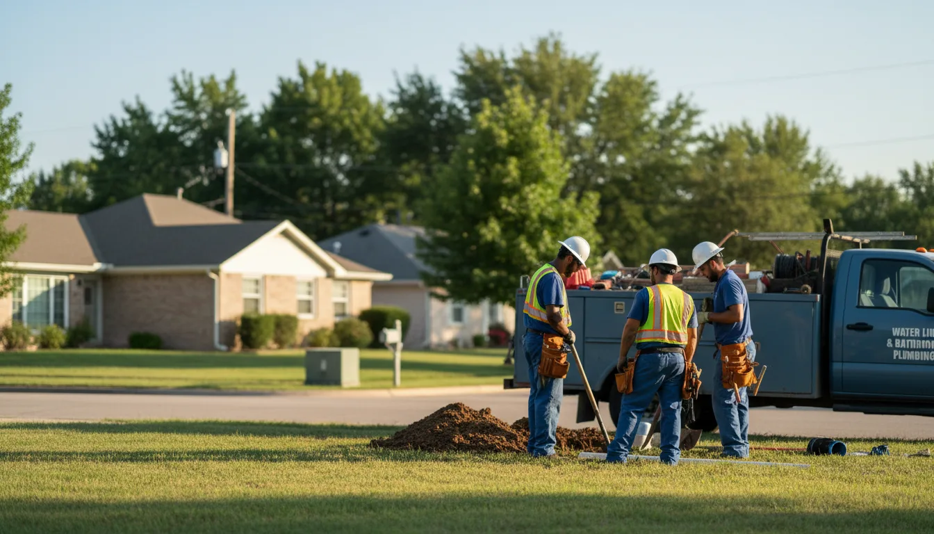 Residential water line and bathroom plumbing service in Van Voorhis, PA